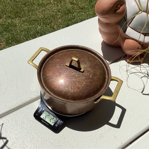 Vintage Paul Revere Copper & Brass Lidded casserole type pot - Rare - Collectibl - Picture 15 of 16